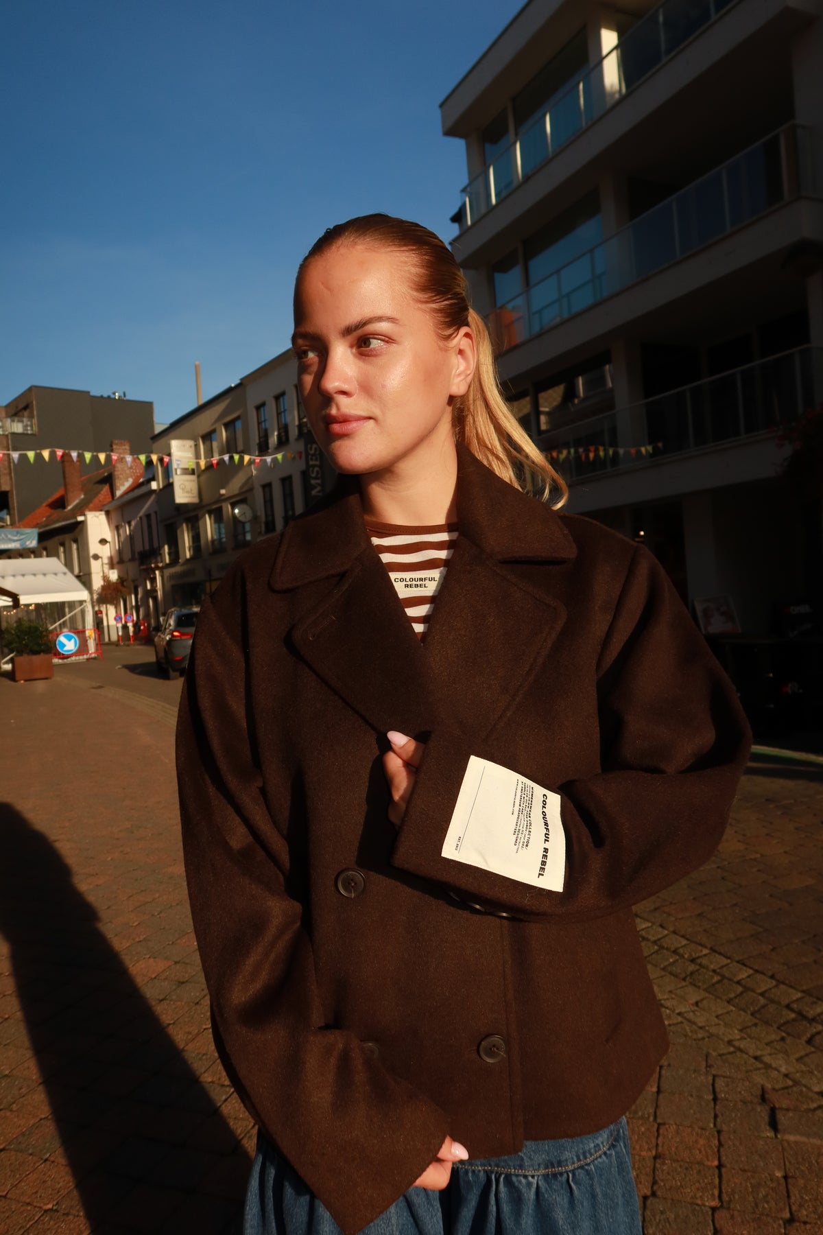 Zerisse Double Breasted Wool Coat