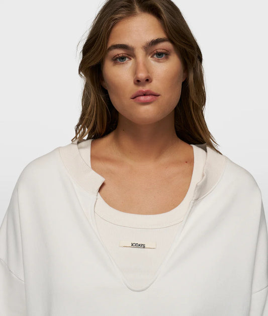 V-Neck Double Sweater