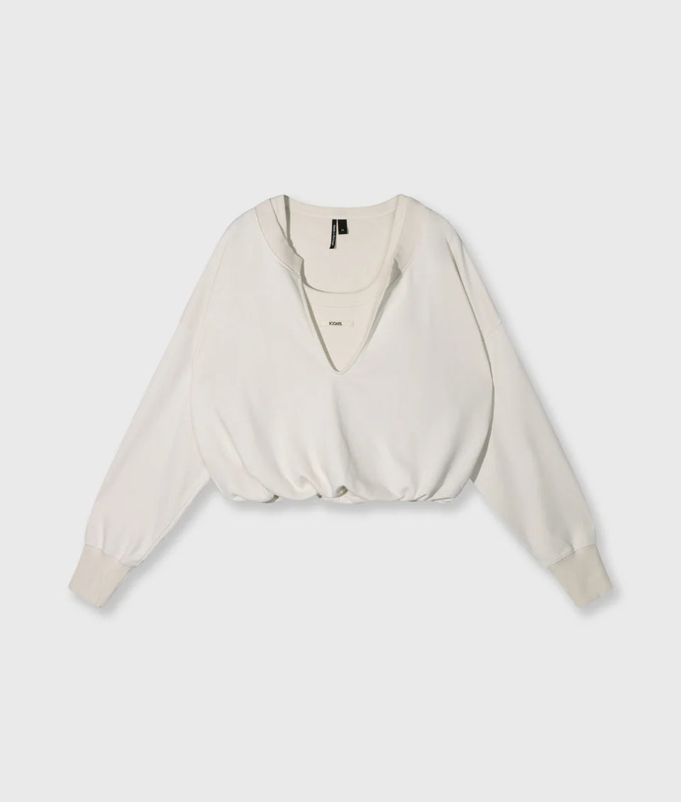 V-Neck Double Sweater