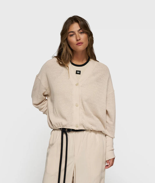 V-Neck Cardigan Mesh