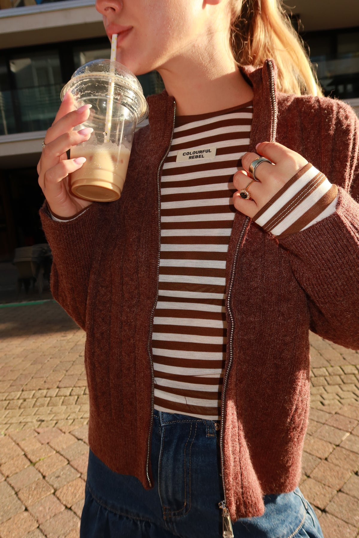 Juna Stripe Roundneck Top