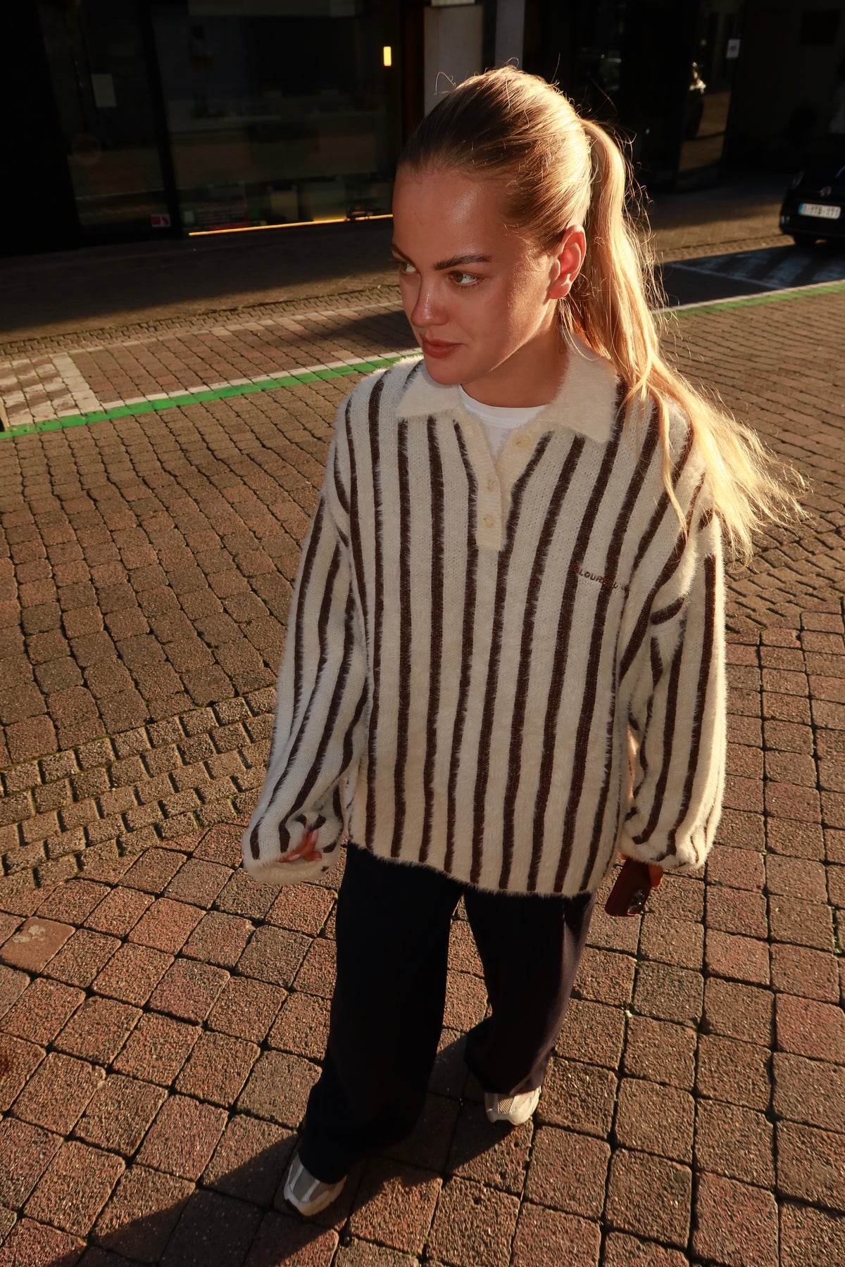 Bobbi Stripe Knitted Polo