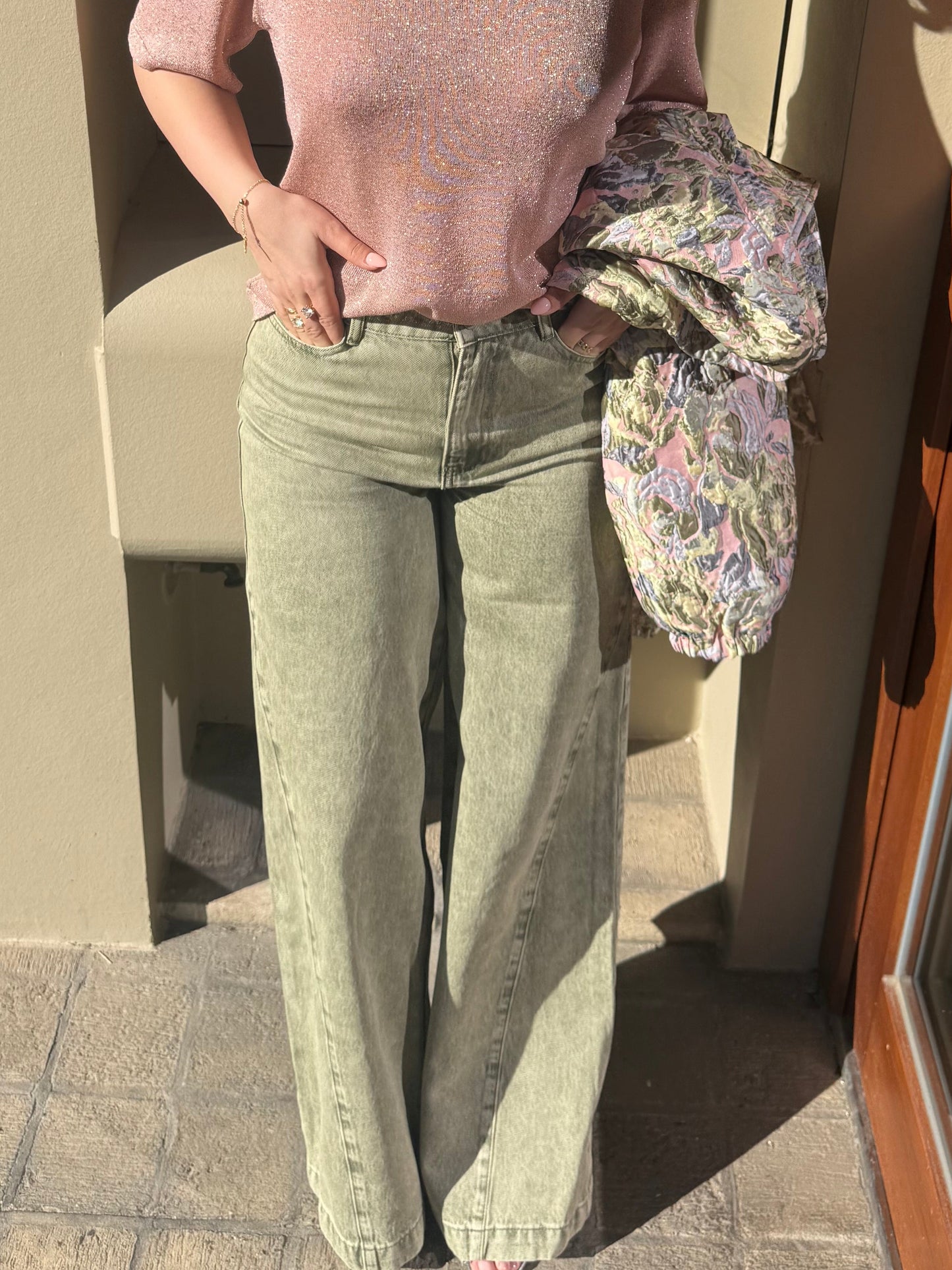 Melody Jeans Olive Green