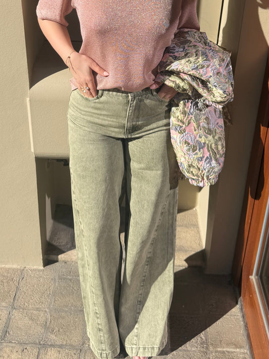 Melody Jeans Olive Green
