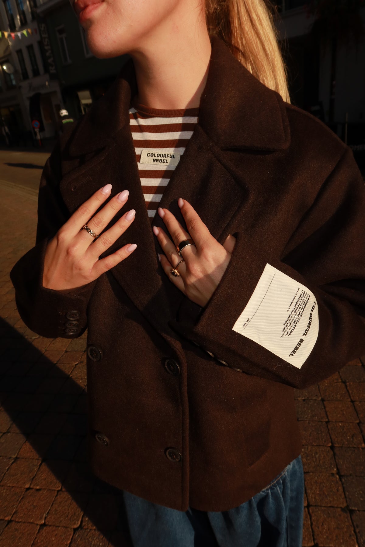 Zerisse Double Breasted Wool Coat