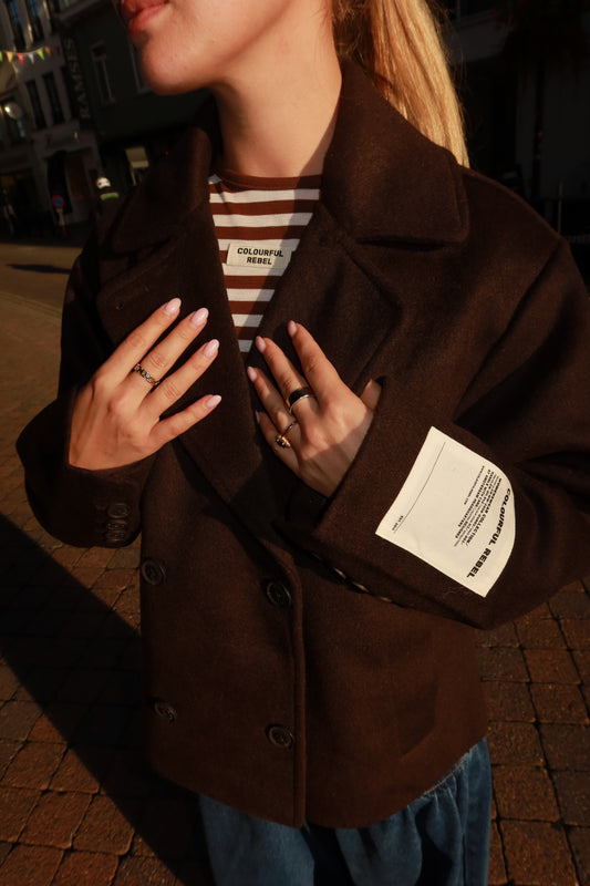 Zerisse Double Breasted Wool Coat