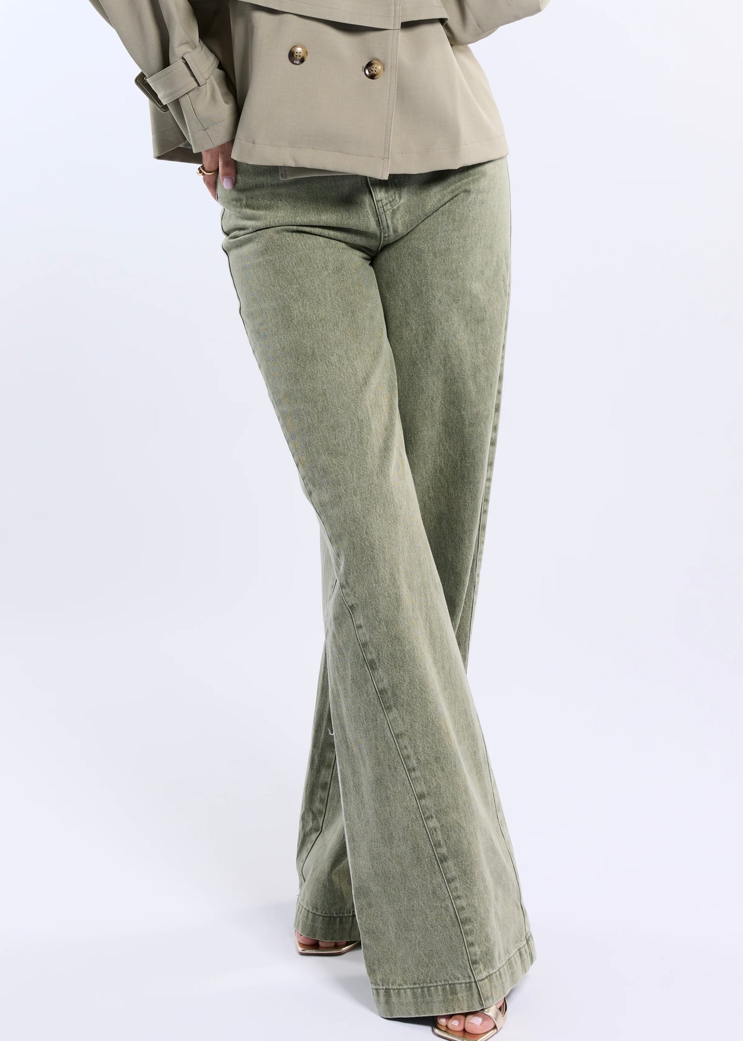 Melody Jeans Olive Green