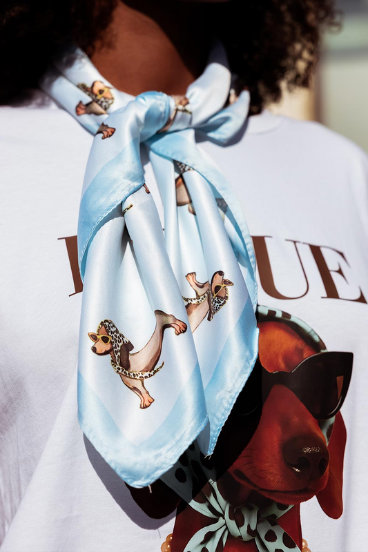 Teckel Print Scarf